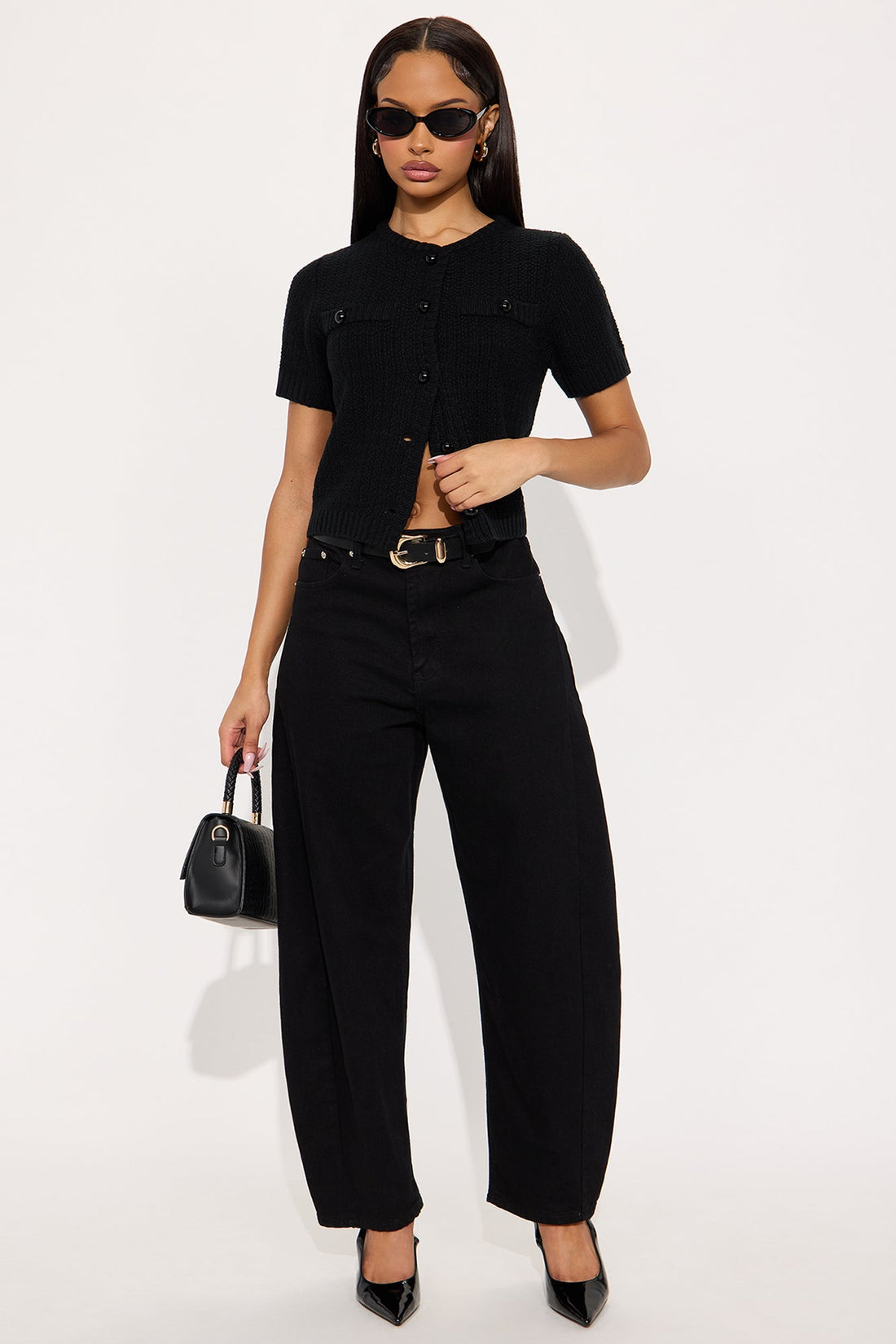 High Tea Girl Cardigan - Black