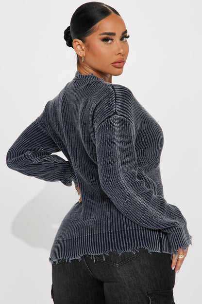 Neli Washed Sweater - Navy