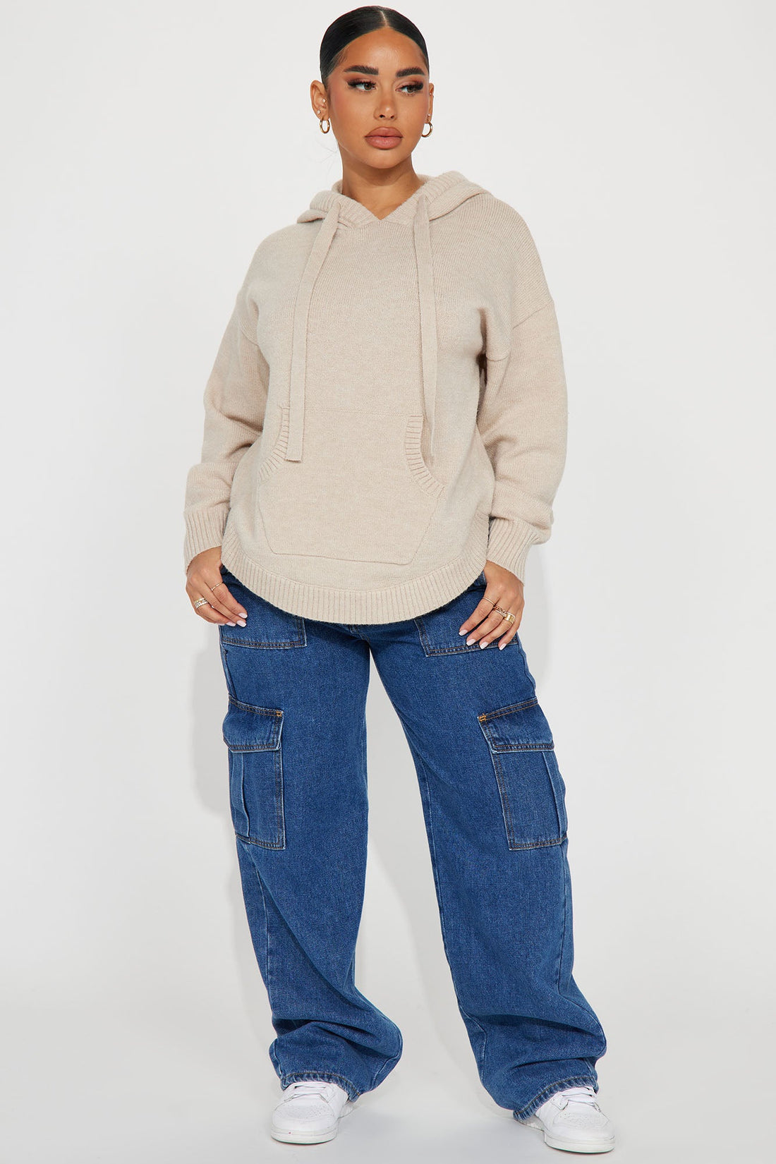 Never Parting Ways Hooded Sweater - Taupe