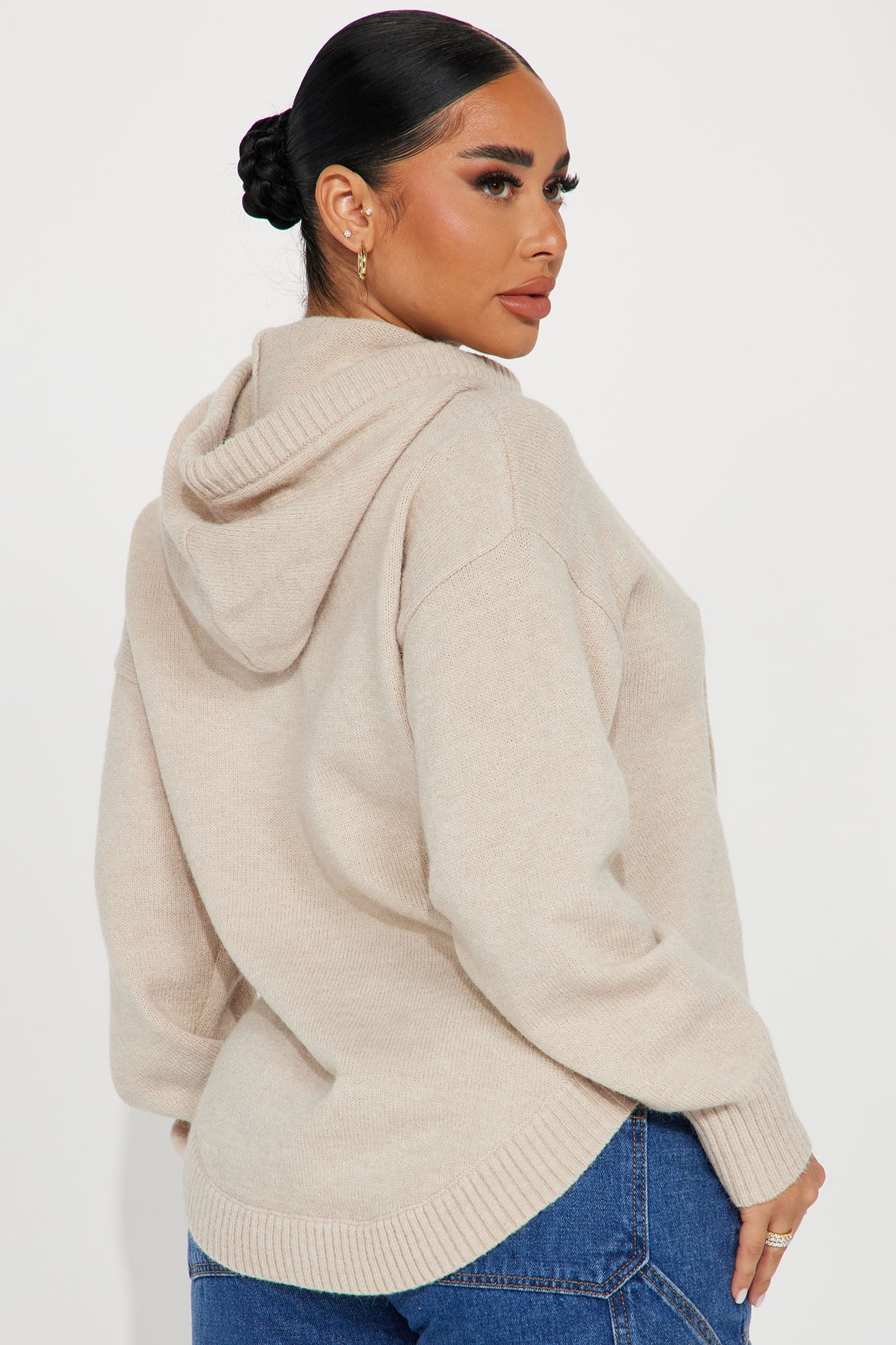 Never Parting Ways Hooded Sweater - Taupe