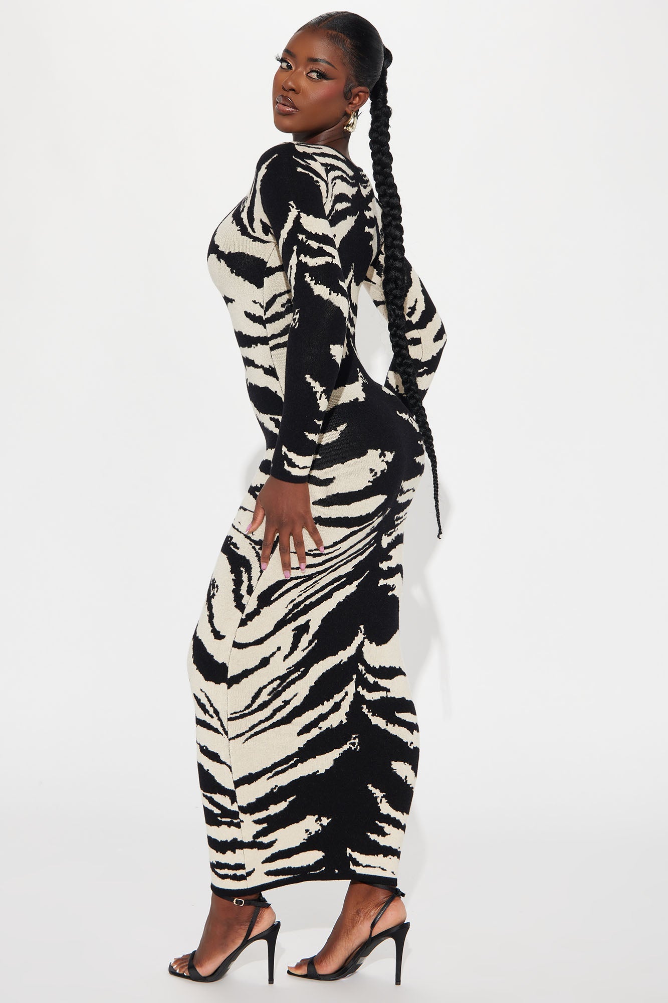 Shannon Sweater Maxi Dress - Black/combo