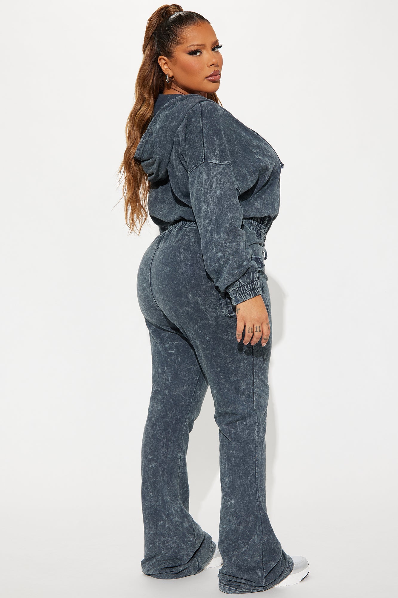Found My Peace Washed Jumpsuit - Navy