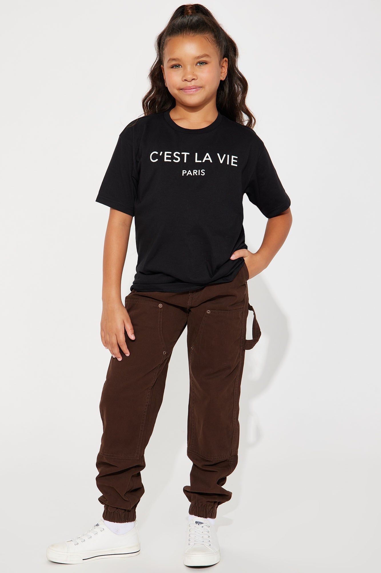 Mini Miss Loyalty Carpenter Jogger Pants - Brown