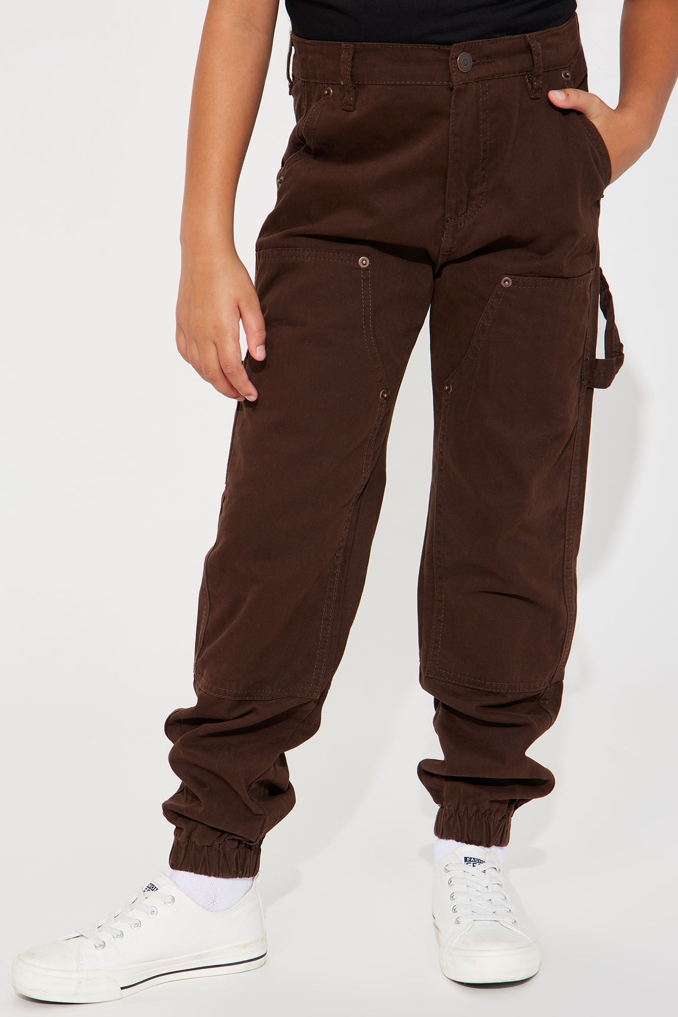Mini Miss Loyalty Carpenter Jogger Pants - Brown