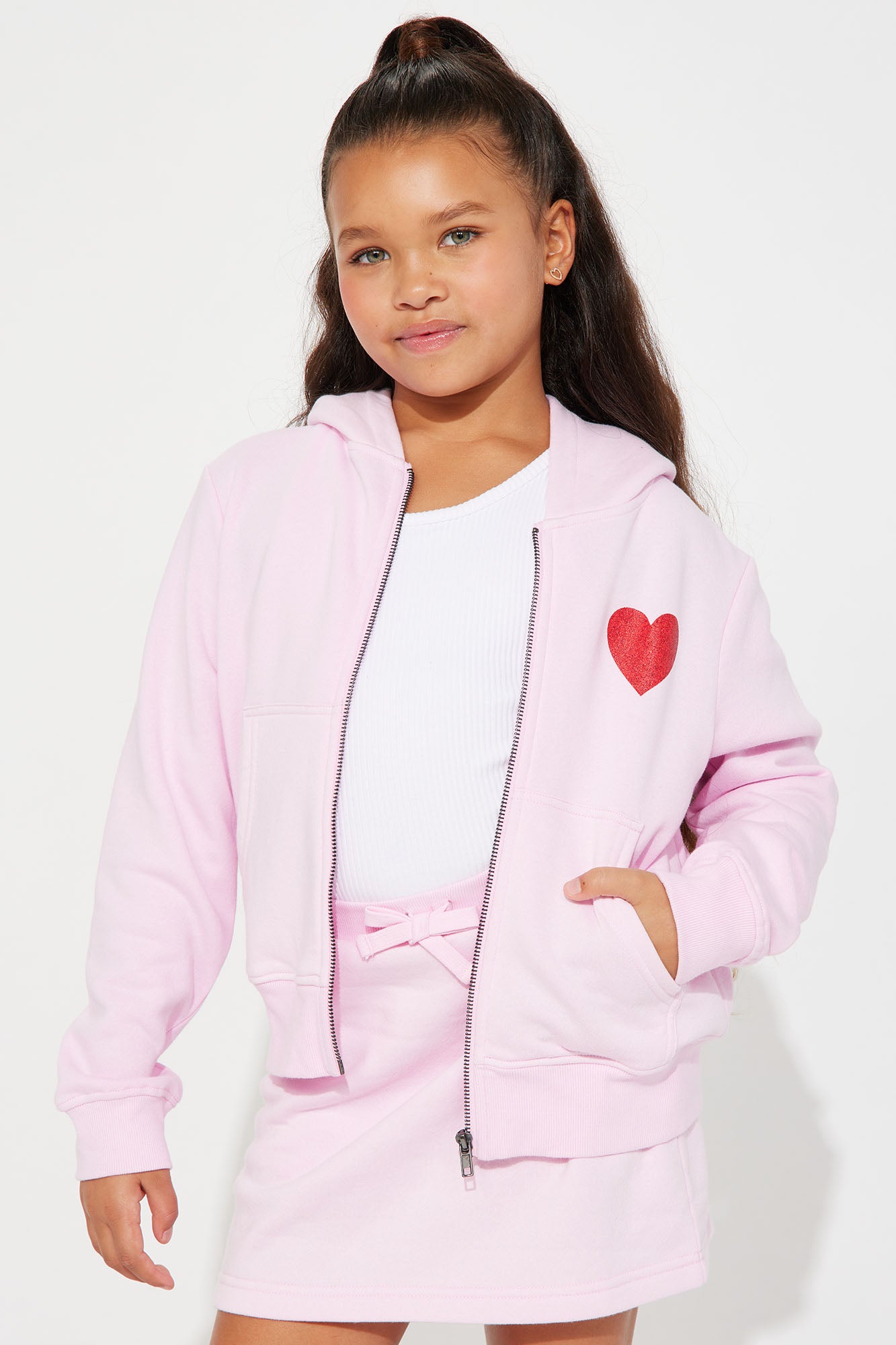 Mini Sweat It Matching Skort Set - Pink