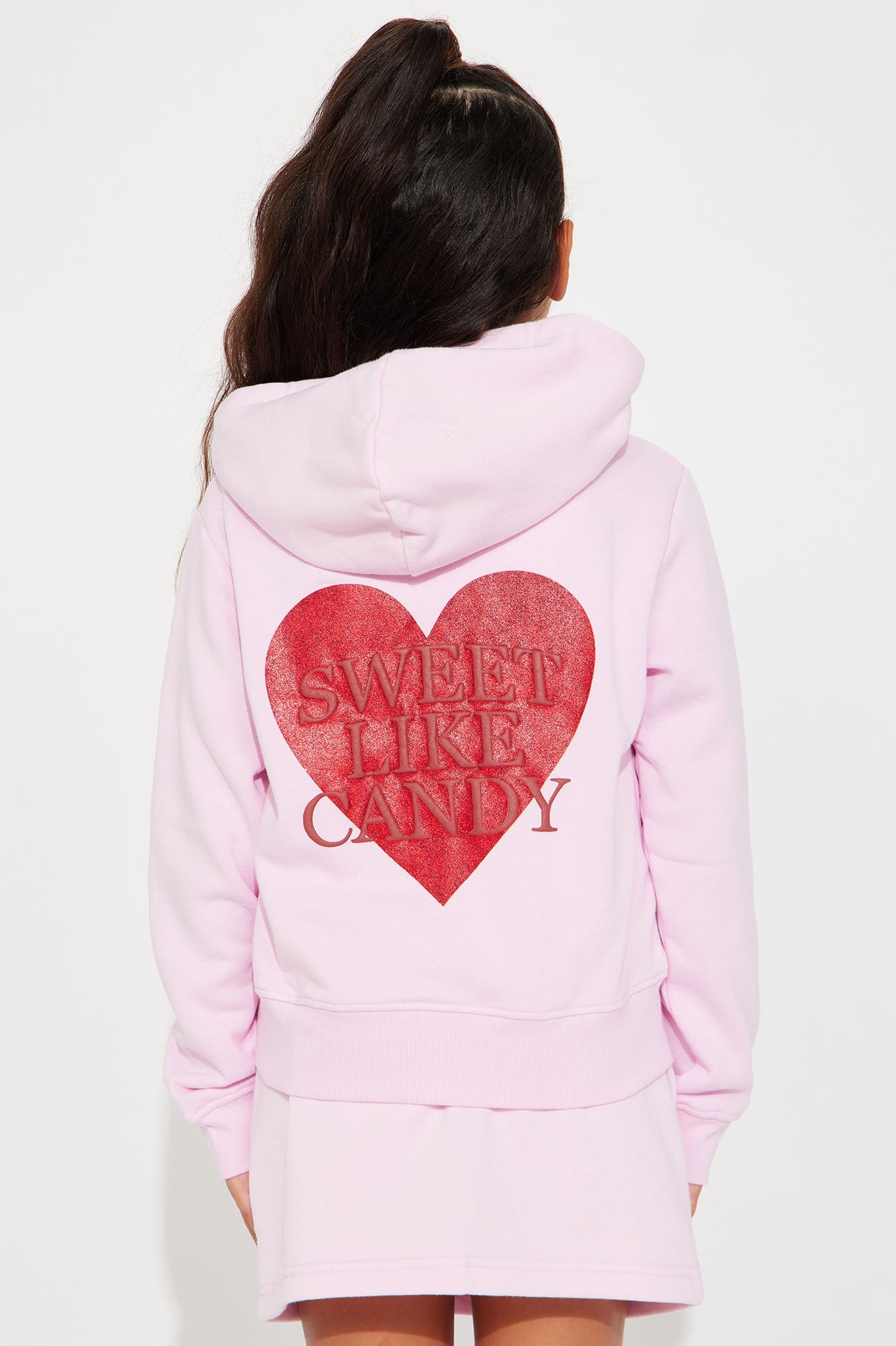 Mini Sweat It Matching Skort Set - Pink