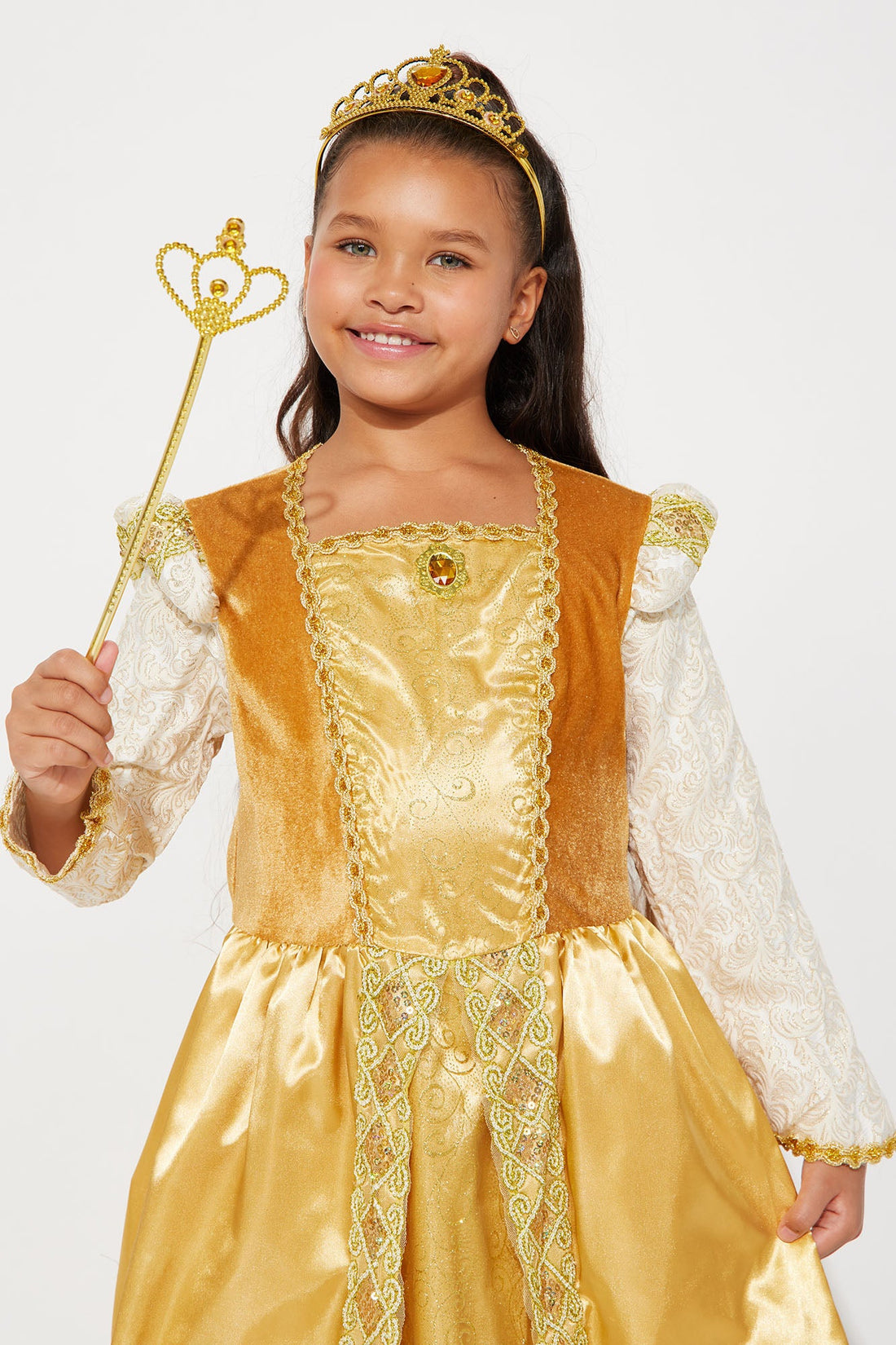 Mini Majestic Golden Princess Costume - Gold