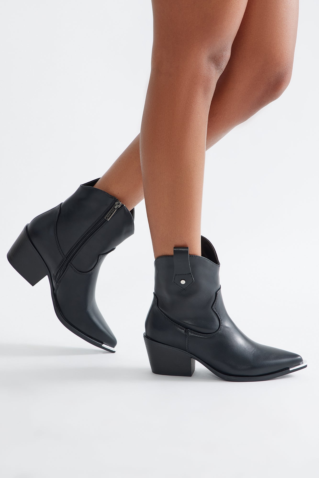 Everywhere Cowboy Booties - Black