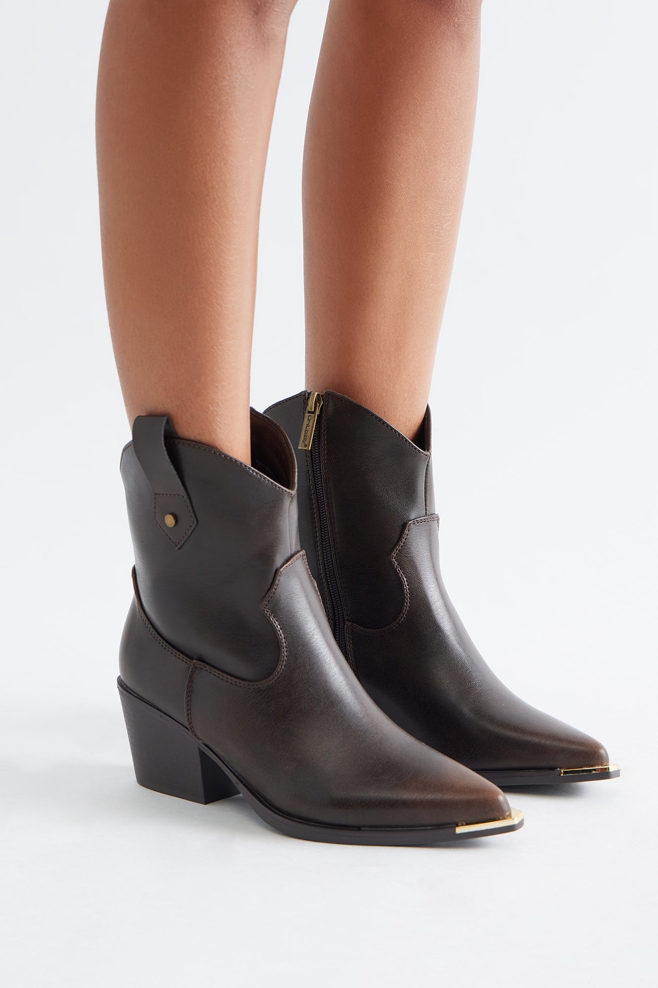 Everywhere Cowboy Booties - Brown
