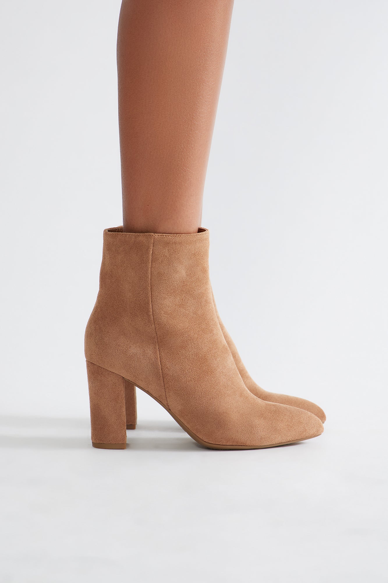 Park Faux Suede Booties - Camel