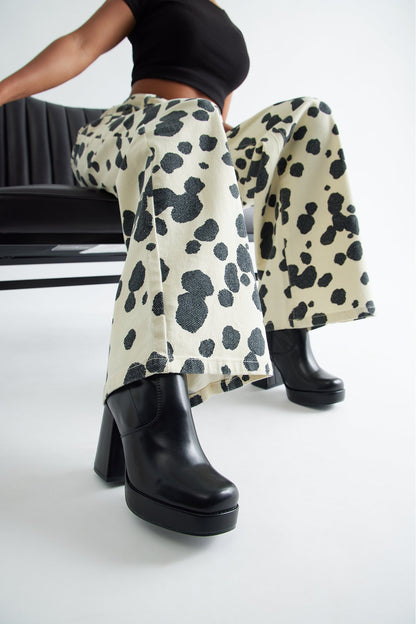Rebel Platform Booties - Black