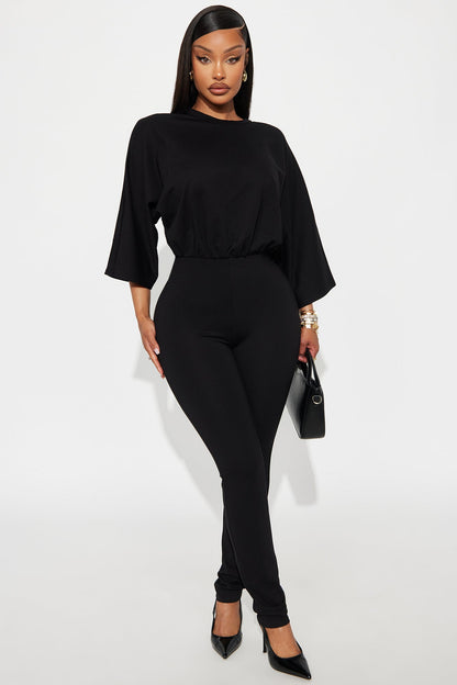 Rebecca Ponte Skinny Jumpsuit - Black