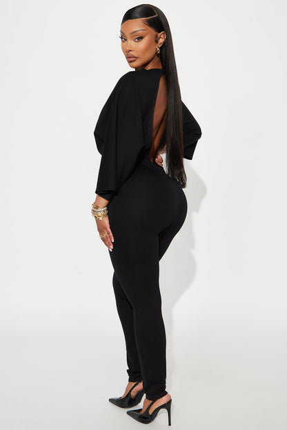 Rebecca Ponte Skinny Jumpsuit - Black