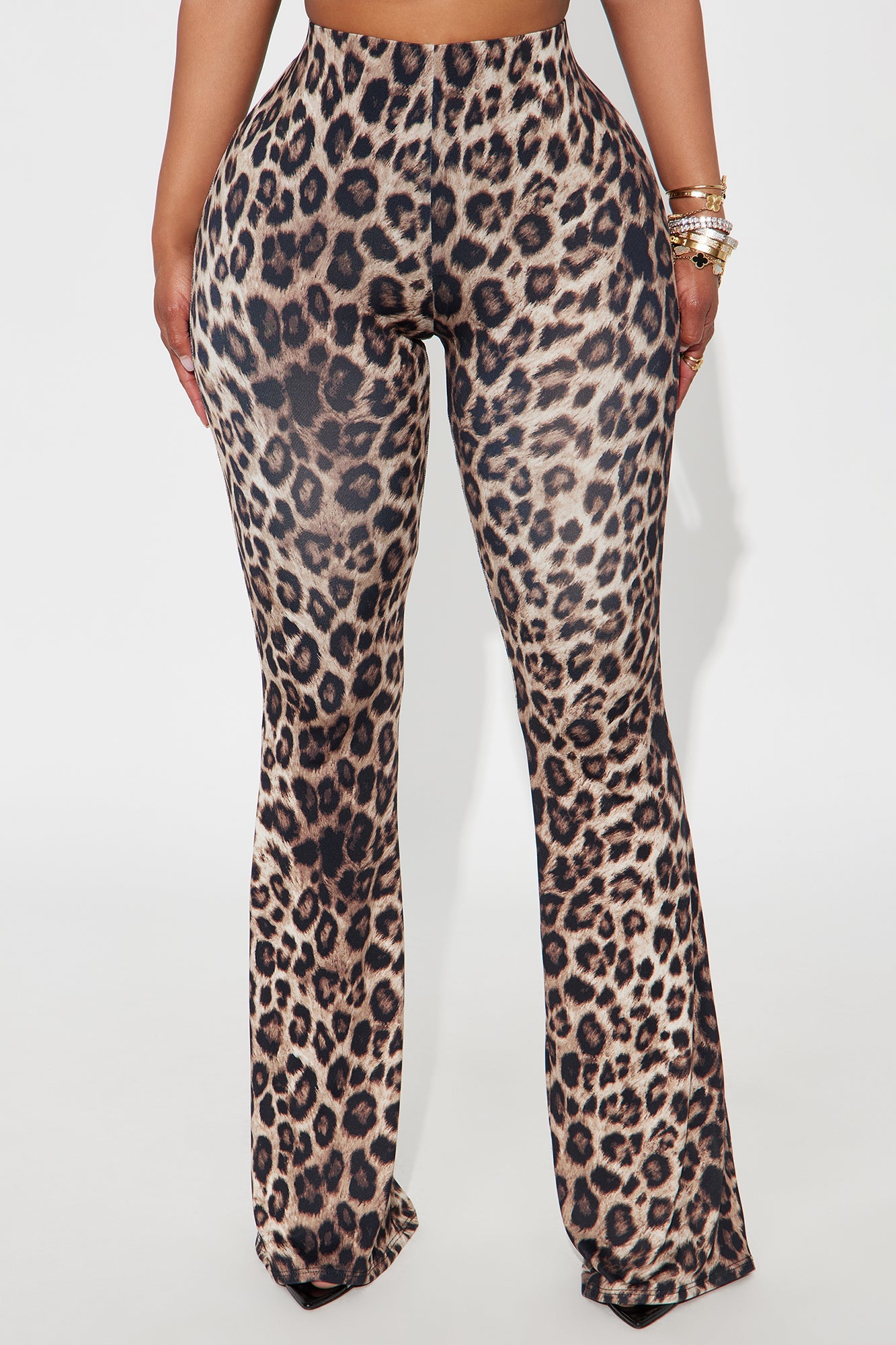 Natural Instincts Leopard Flare Leg Pant 33 - Leopard