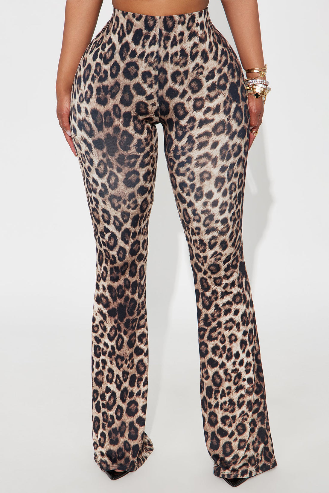 Natural Instincts Leopard Flare Leg Pant 33 - Leopard