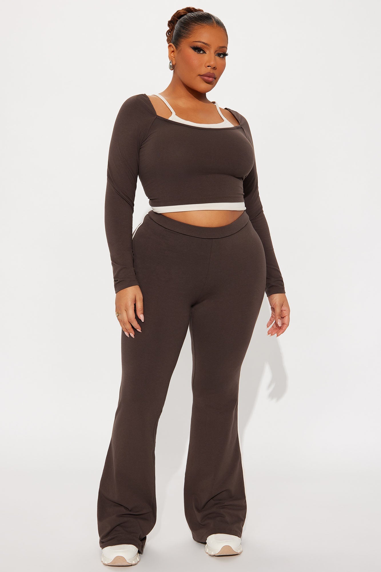 Double Up Pant Set - Brown