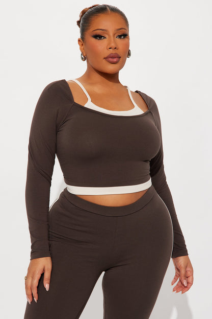 Double Up Pant Set - Brown