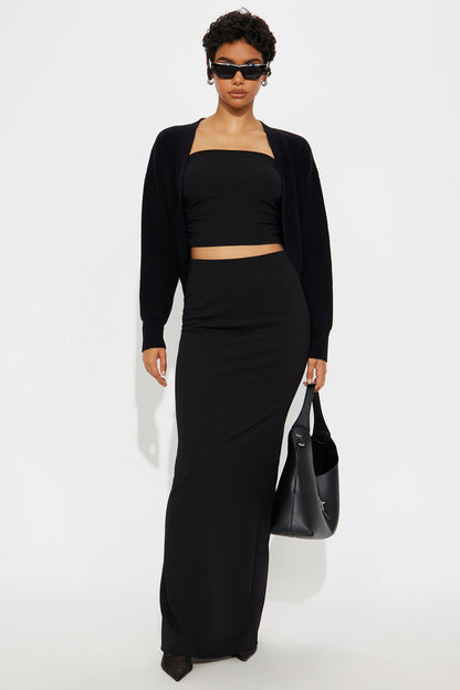Ocean Breeze Shrug Sweater - Black
