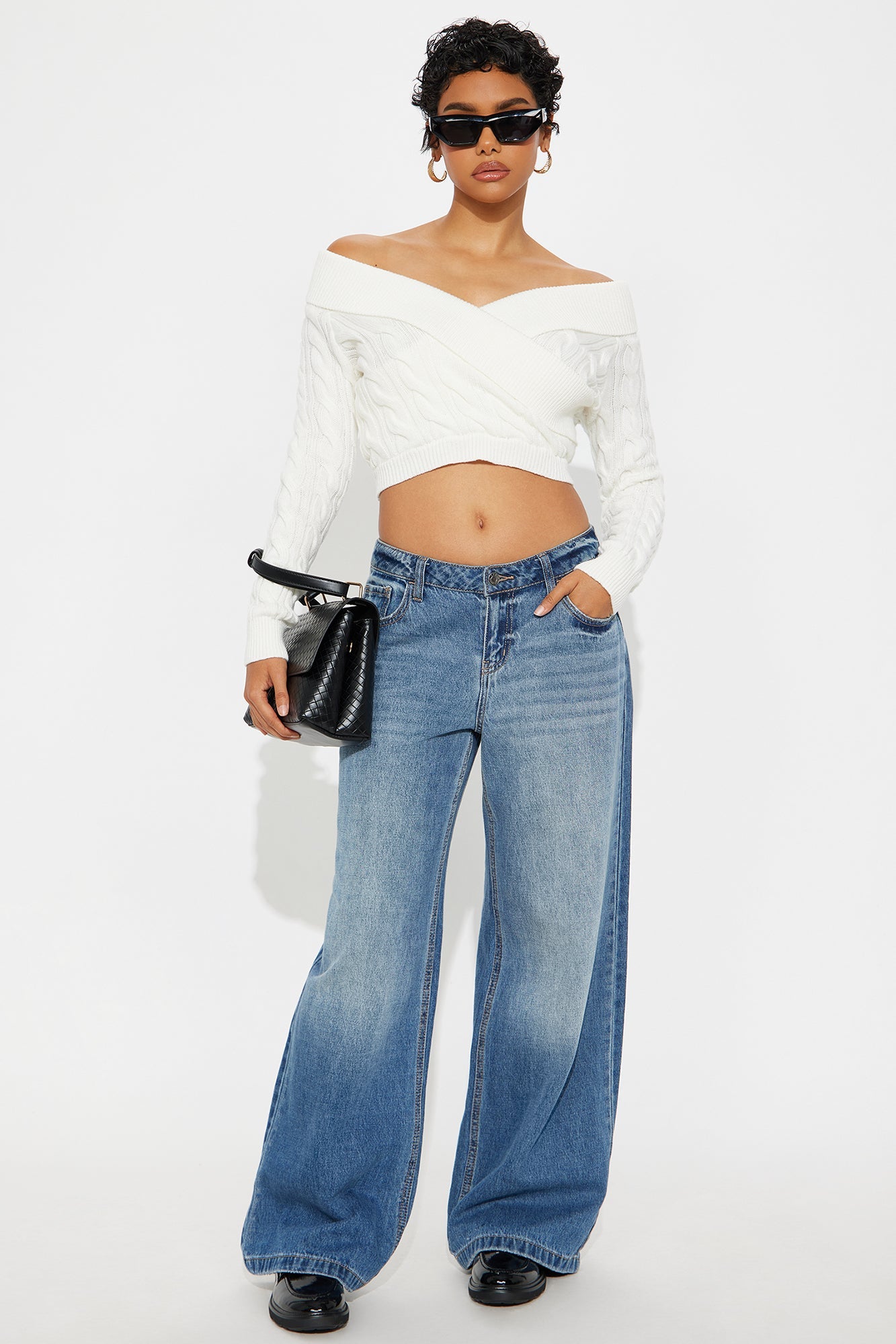 Doing My Best Cropped Sweater - Ivory