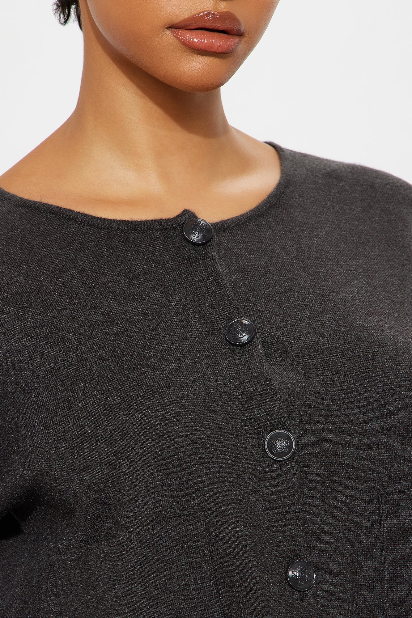 Sweet Talk Cardigan - Charcoal