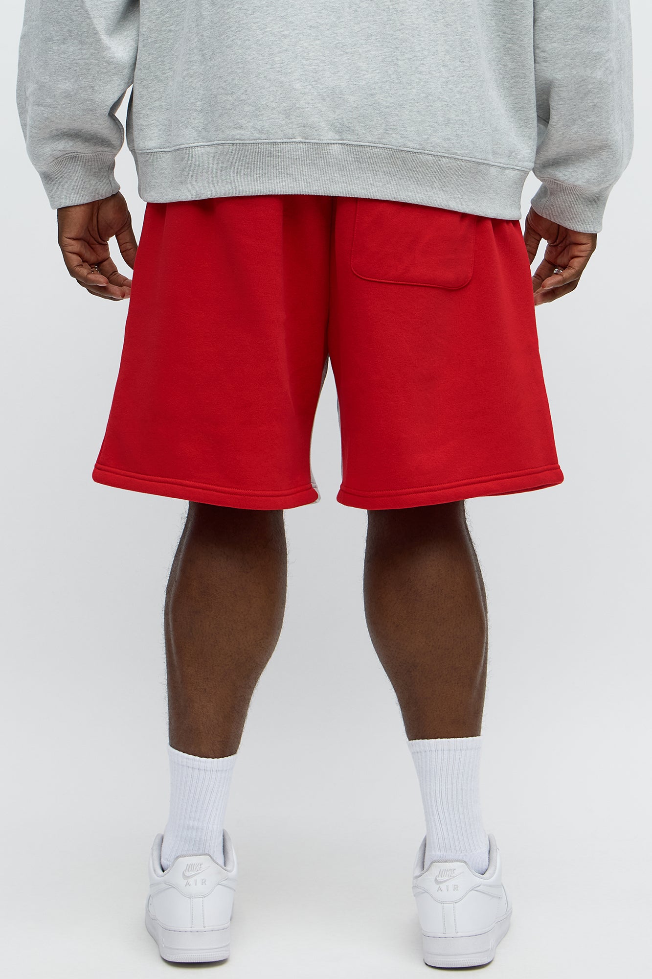Tyson Relaxed Number 3 Patch Sweatshorts - Red/combo