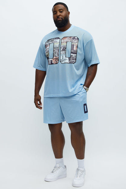 Relaxed LA To MIA Shorts - Blue