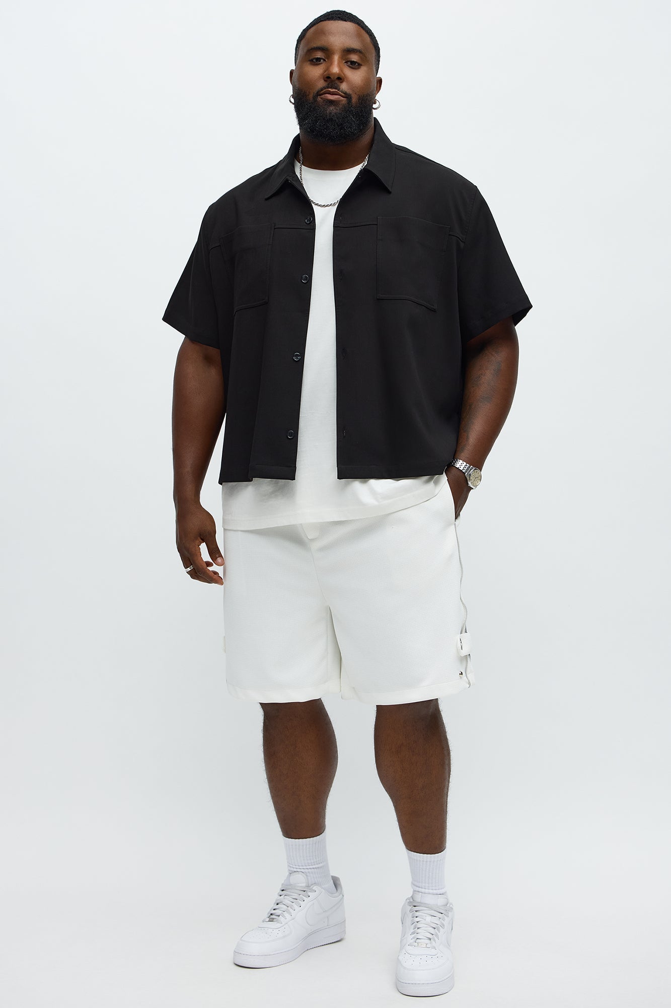 Relaxed Bright Stars Studded Sweatshorts - White
