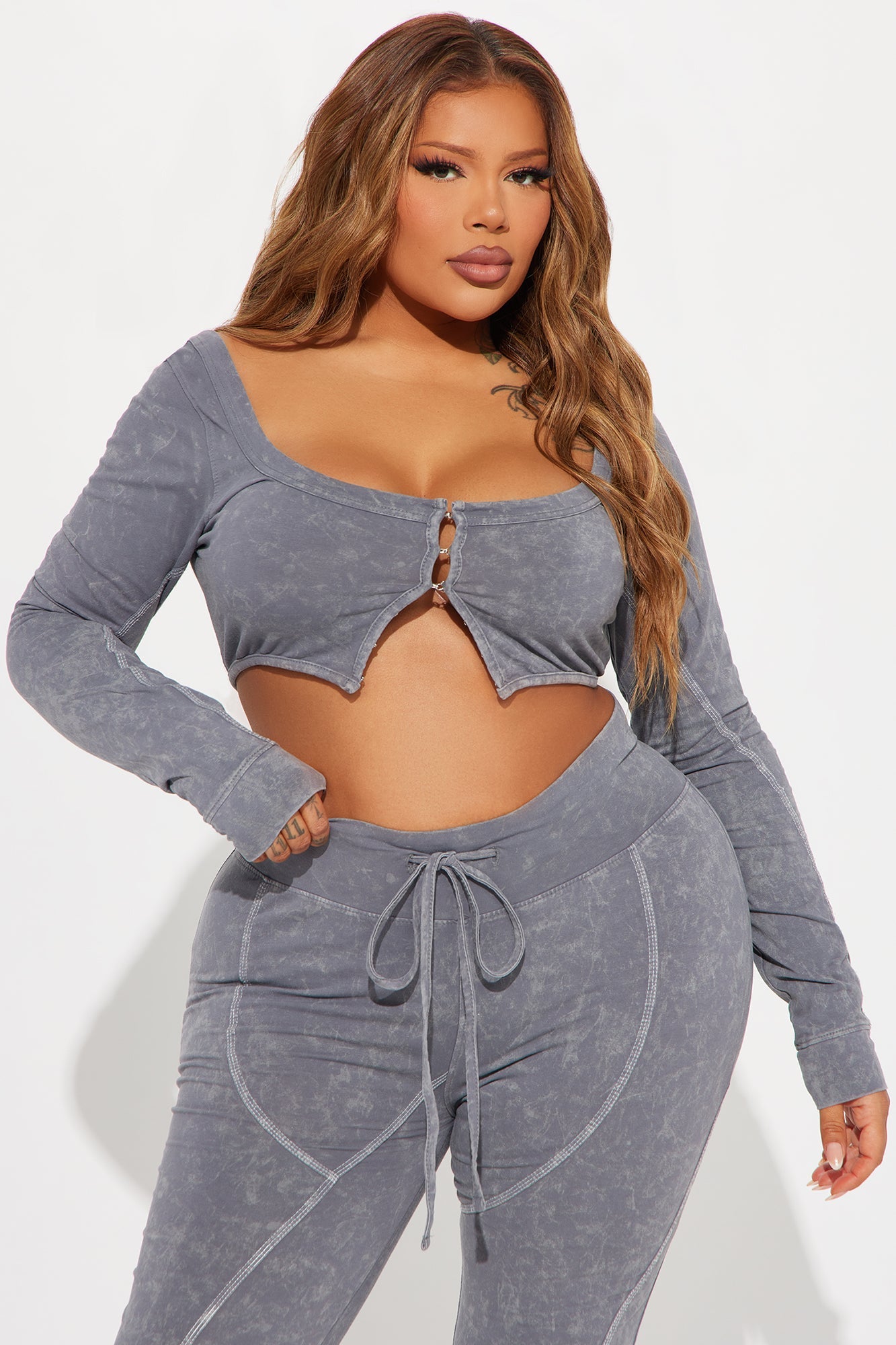 Too Chill Pant Set - Grey