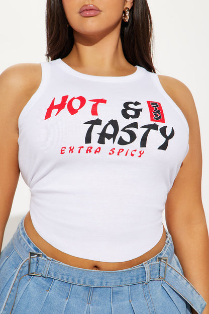 Hot And Tasty Tank Top - White