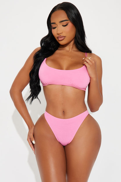 Nova Cotton High Leg Bikini Panty - Hot Pink