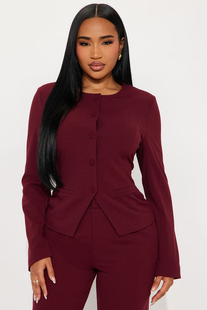 Mission Accomplished Blazer - Burgundy