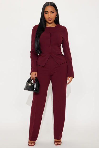 Mission Accomplished Trouser - Burgundy