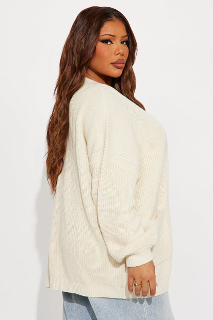 Be My Boyfriend Cardigan - Cream