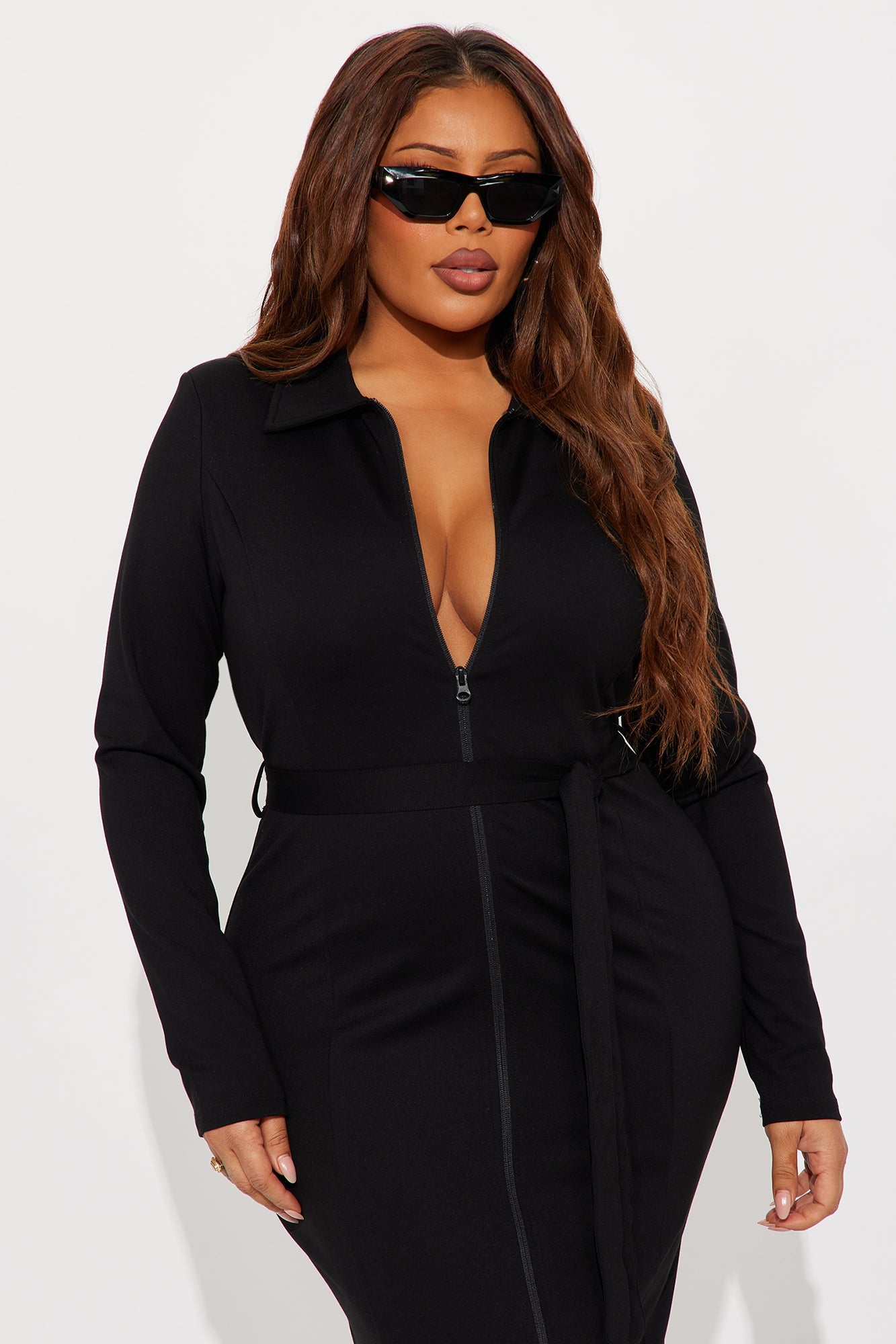 Twilla Tie Waist Maxi Dress - Black