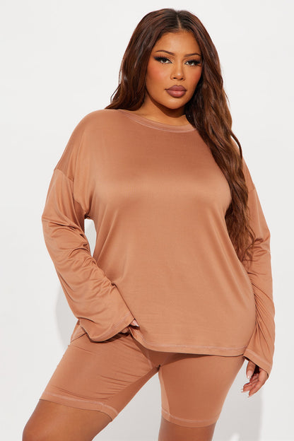 Me And You PJ Boxer Short Set - Mocha