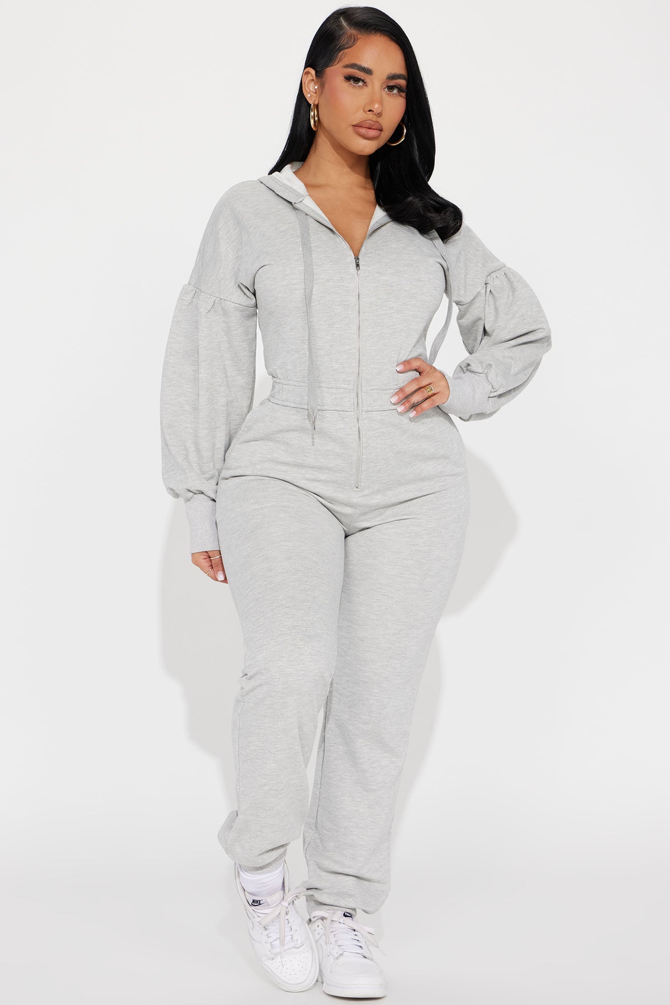 Let Me Know Lounge Jumpsuit - Heathered Grey