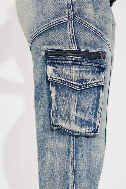 Superstitions Tinted Denim Joggers - Medium Wash