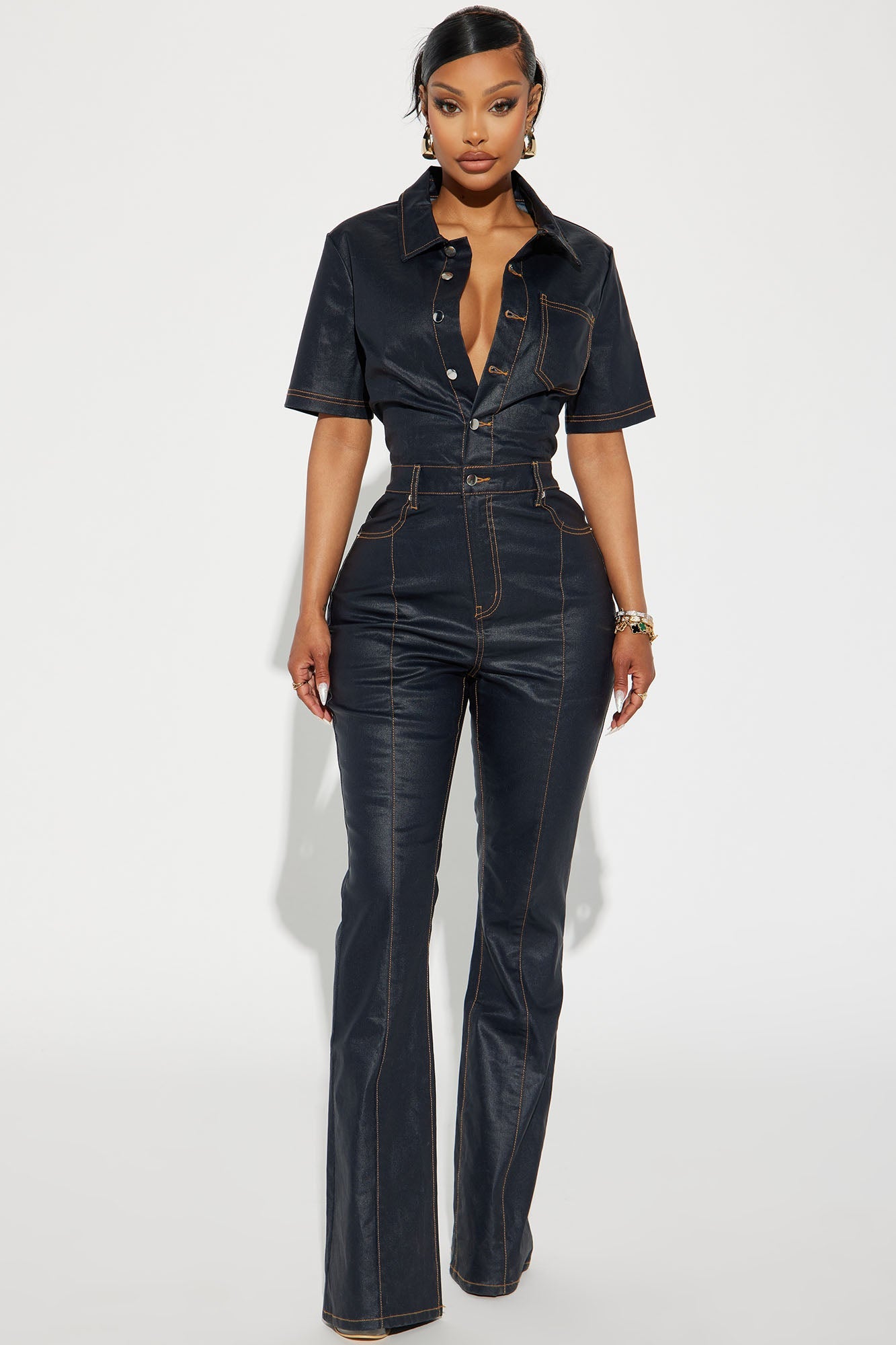 Time To Leave Denim Jumpsuit - Denim