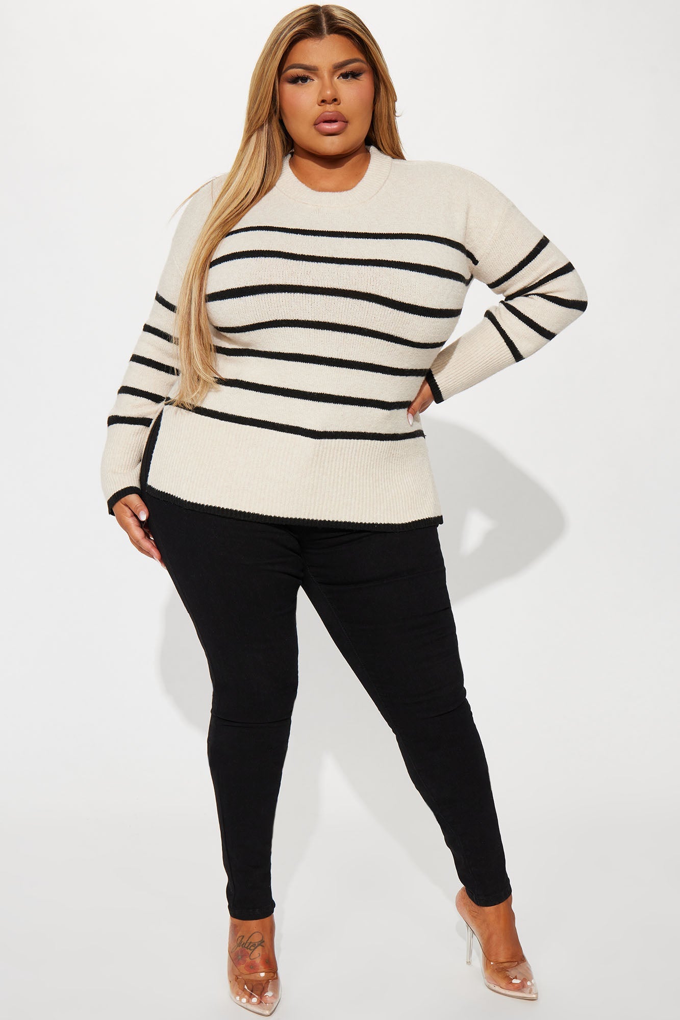Malibu Creek Striped Sweater - Oatmeal/combo