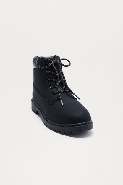 Mini Phillip Lace Up Boots - Black