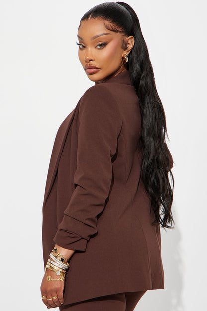The Celine Blazer - Chocolate