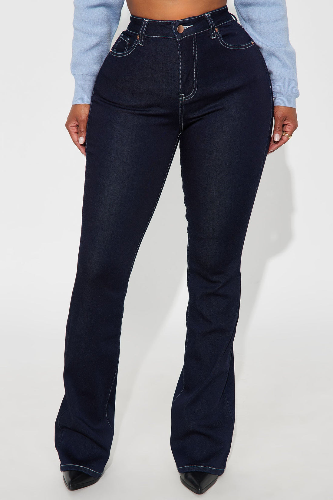 Stallion High Rise Flare Jeans - Dark Wash
