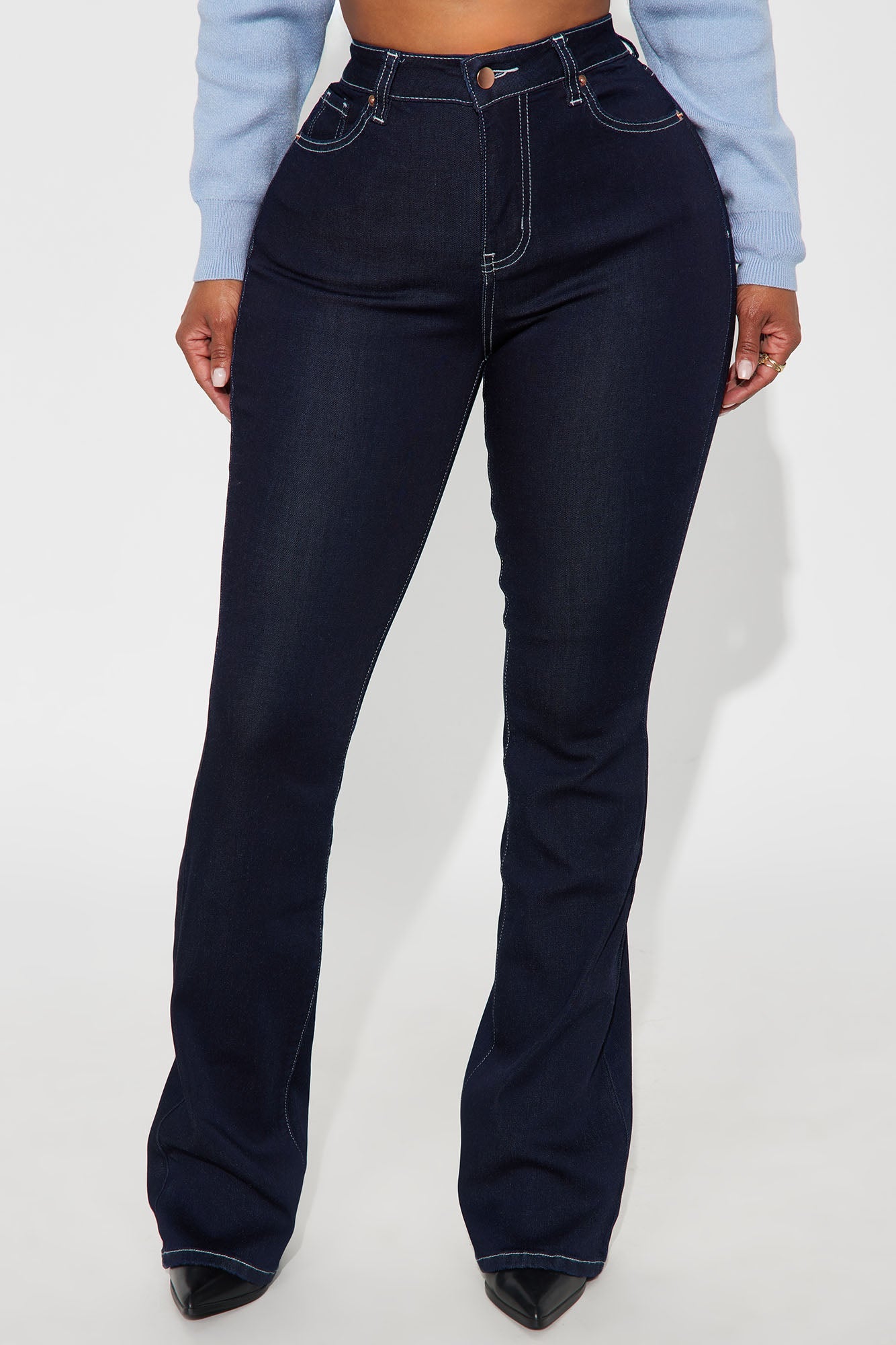 Stallion High Rise Flare Jeans - Dark Wash