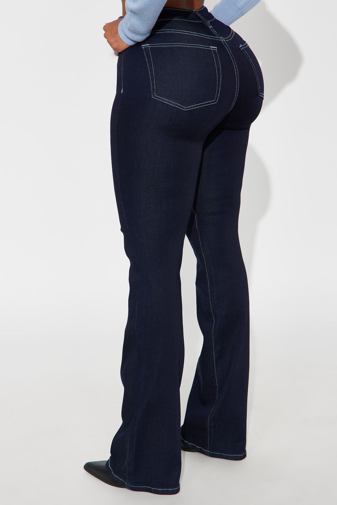 Stallion High Rise Flare Jeans - Dark Wash