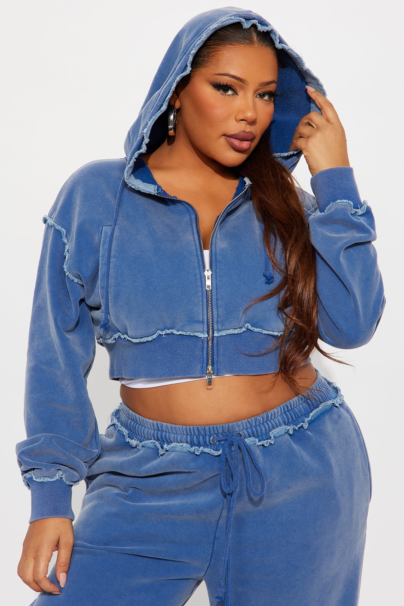 Your Favorite Fleece Low Rise Pant Set - Blue