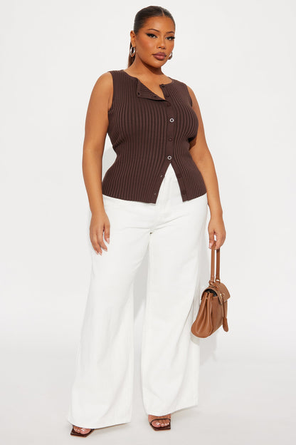 Back To You Sweater Top - Chocolate