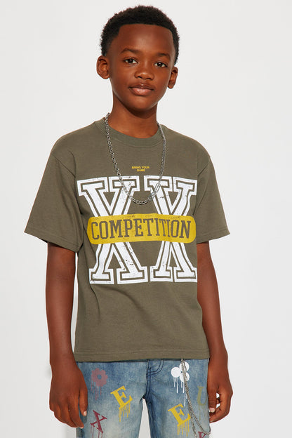 Mini Competition Front/Back Short Sleeve Tee - Olive