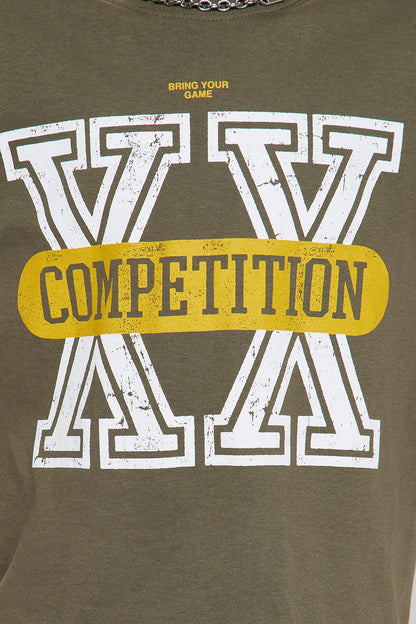 Mini Competition Front/Back Short Sleeve Tee - Olive
