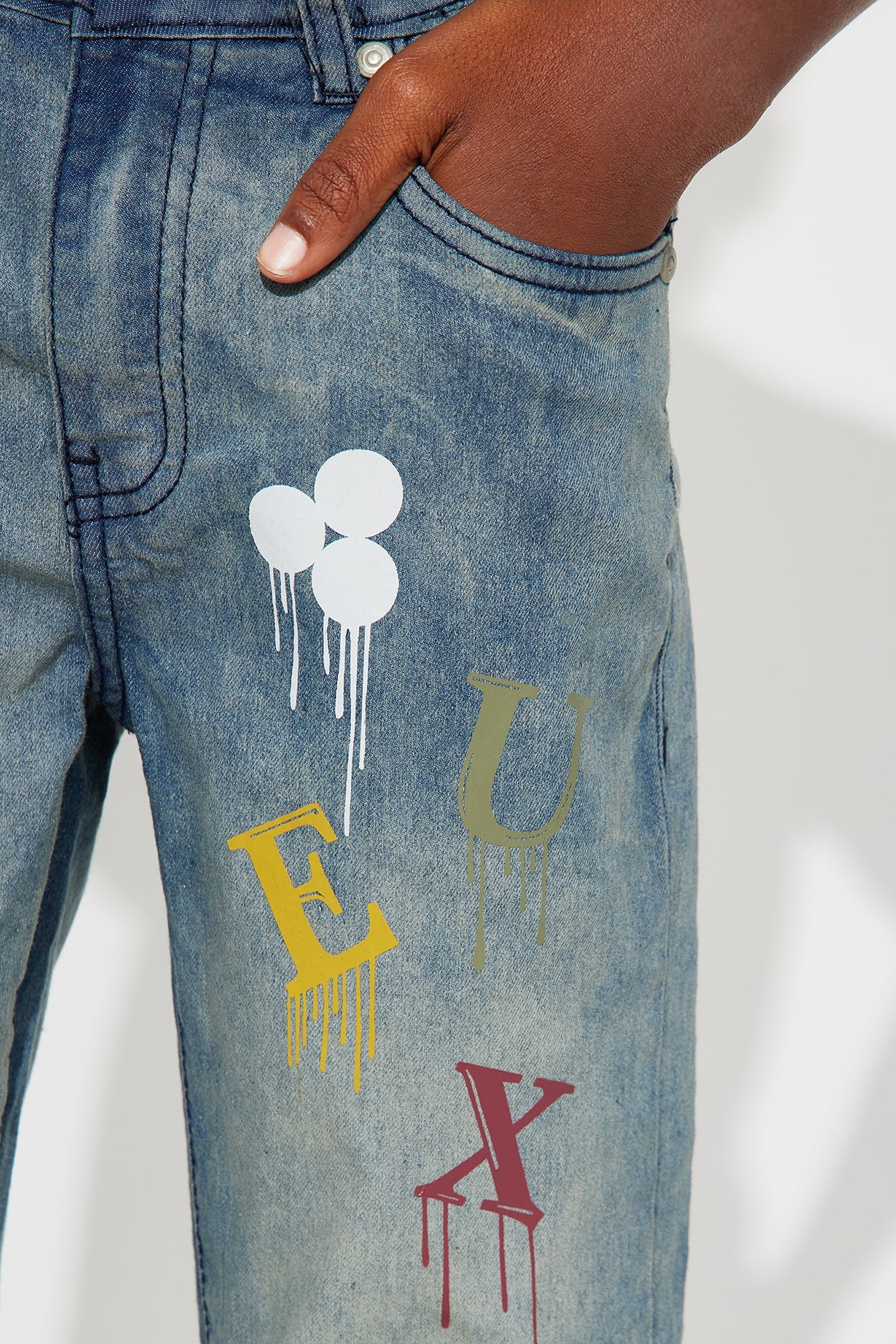 Mini Always Got That Drip Jeans - Blue Wash
