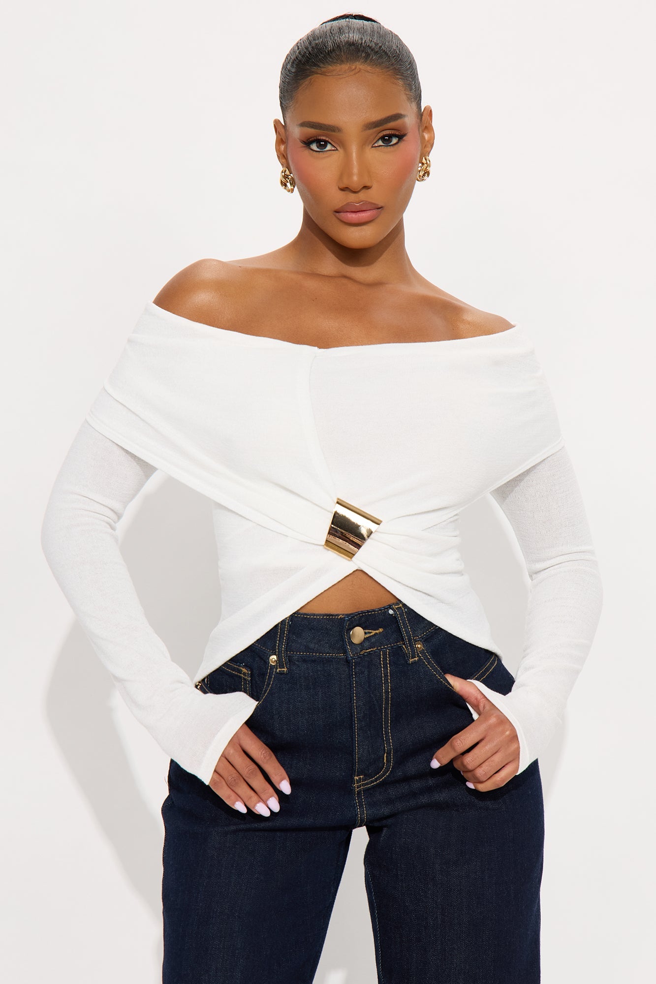 Lovers Takeover Long Sleeve Top - Ivory